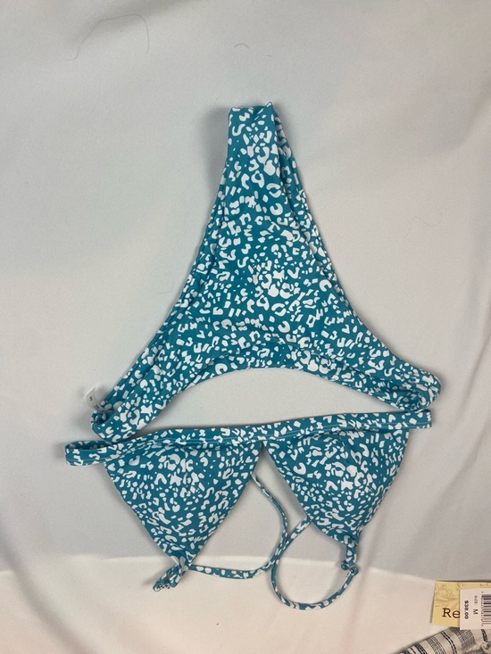Other - Teal & White Leopard Print Bikini Set